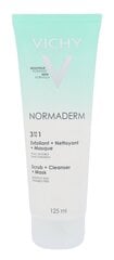 Очищающее средство для лица Vichy Normaderm 3in1 скраб + маска + моющее средство 125 мл цена и информация | Средства для очищения лица | 220.lv