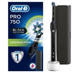 Braun Oral-B Pro750 Black edition cena un informācija | Elektriskās zobu birstes | 220.lv