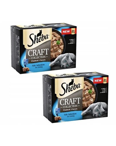 Sheba komplekts ar zivīm Craft, 85 g c 24 gab. cena un informācija | Konservi kaķiem | 220.lv