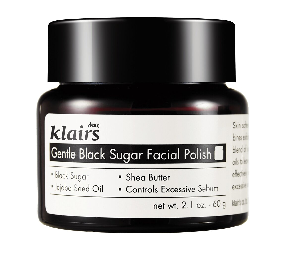 Sejas skrubis ar melno cukuru Klairs Gentle Black Sugar Facial Polish 110 g cena un informācija | Sejas ādas kopšana | 220.lv