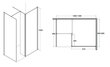 Dušas kabīne Besco ENDRA walk-in, 140x90x195 cm cena un informācija | Dušas kabīnes | 220.lv