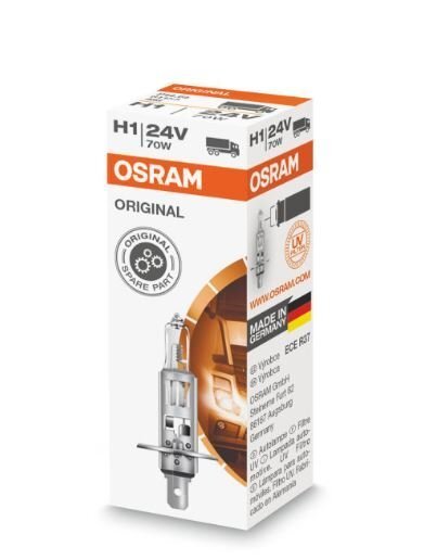 Automašīnas spuldze Osram Original H1, 24V, 1 gab. cena un informācija | Auto spuldzes | 220.lv