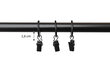 Single metal curtain rod 19 mm OLIMP, 180 cm, painted black cena un informācija | Aizkaru stangas, karnīzes | 220.lv