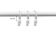 Single metal curtain rod 19 mm OLIMP, 360 cm, white painted цена и информация | Aizkaru stangas, karnīzes | 220.lv