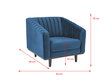 Krēsls Asprey 1, zils cena un informācija | Atpūtas krēsli | 220.lv