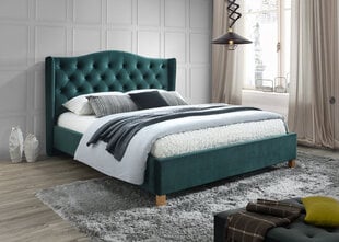 Кровать Signal Meble Aspen, 160x200 см, зеленая цена и информация | Кровати | 220.lv