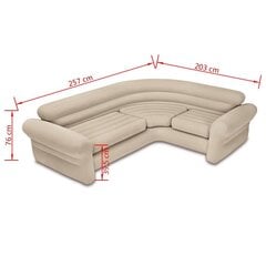 Piepūšamais stūra dīvāns Intex Corner, 257x203x76 cm цена и информация | Надувные матрасы и мебель | 220.lv