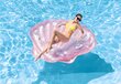Piepūšamā gulta/plosts Intex Pink Seashell Island, 178x165 cm cena un informācija | Piepūšamās rotaļlietas un pludmales preces | 220.lv