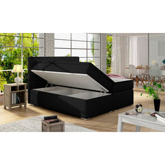Кровать NORE Alice, 140x200 см, гобелен, черная цена и информация | Кровати | 220.lv