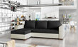Universāls stūra dīvāns Newark, melns/krēmkrāsas cena un informācija | Stūra dīvāni | 220.lv
