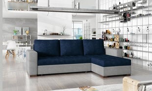 Universāls stūra dīvāns Newark, tumši zils/gaiši pelēks цена и информация | Угловые диваны | 220.lv