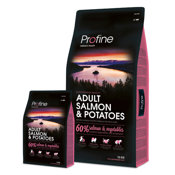 Profine Dog Ar Lasi Un Kartupeļiem Adult Salmon & Potatoes, 3 Kg cena un informācija | Sausā barība suņiem | 220.lv