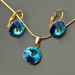 Komplekts "Klaris II (Bermuda Blue)" ar Swarovski™ kristāliem цена и информация | Наборы украшений | 220.lv