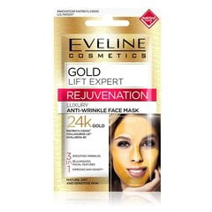 Маска для лица Eveline Gold Lift Expert 3 в 1, 7 мл цена и информация | Маски для лица, патчи для глаз | 220.lv