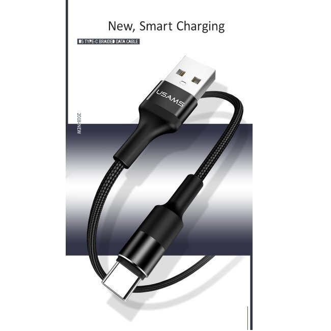 Kabelis Usams SJ221TC01, USB A 2.0 - USB C, 1.2 m цена и информация | Kabeļi un vadi | 220.lv