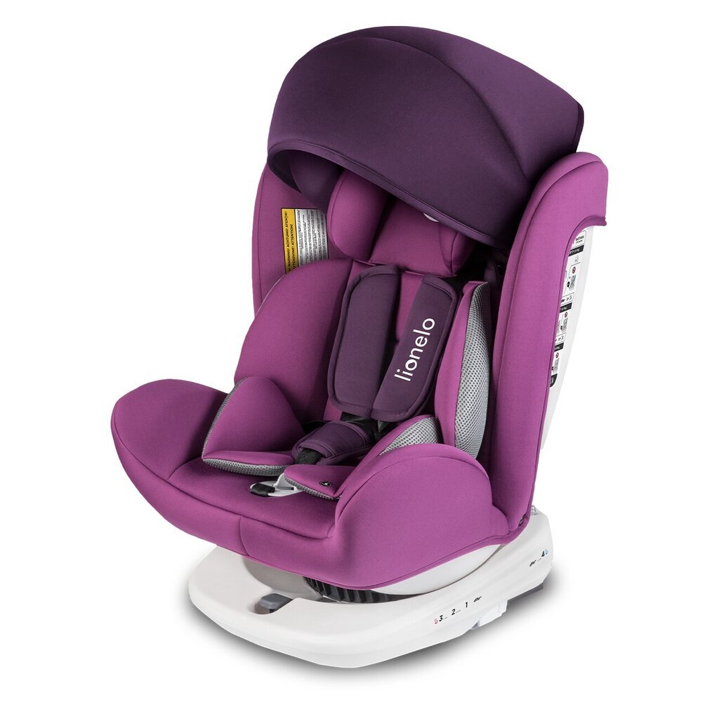 Autokrēsliņš Lionelo Bastiaan, 0-36 kg, violet цена и информация | Autokrēsliņi | 220.lv