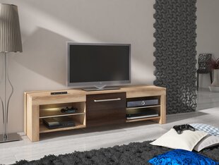 RTV стол Flex, дуб/коричневый цвет цена и информация | Тумбы под телевизор | 220.lv