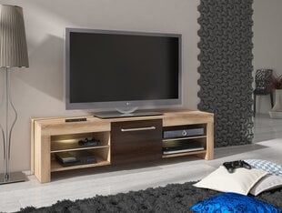 RTV стол Flex, дуб/коричневый цвет цена и информация | Тумбы под телевизор | 220.lv