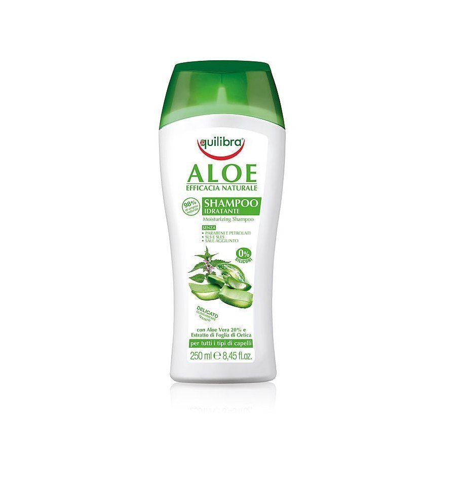 Mitrinošs matu šampūns Equilibra Aloe 250 ml cena un informācija | Šampūni | 220.lv