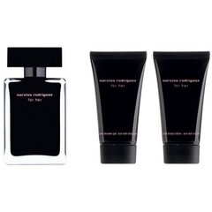 Komplekts Narciso Rodriguez For Her: EDT sievietēm 50 ml + ķermeņa pieniņš 50 ml + dušas želeja 50 ml cena un informācija | Sieviešu smaržas | 220.lv