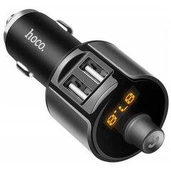 FM-трансмиттер / Модулятор Hoco E19 Bluetooth FM transmitter 2 x USB 2.4 A Metal Grey цена и информация | FM Модуляторы | 220.lv