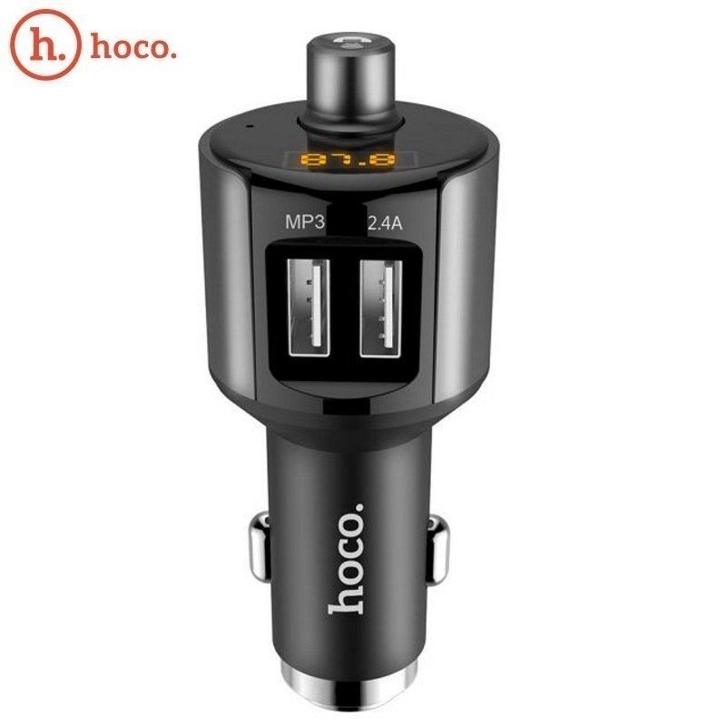 FM raidītājs / modulators Hoco E19 Bluetooth FM transmitter 2 x USB 2.4 A metāla pelēks цена и информация | FM Modulatori | 220.lv