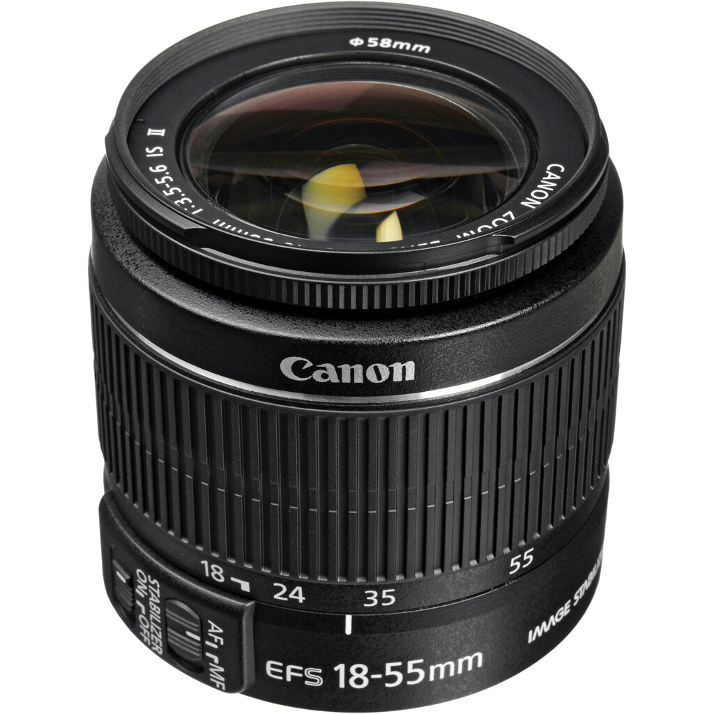 Canon EF-S 18-55mm f / 3,5-5,6 IS II, ar baltu kārbiņu cena un informācija | Objektīvi | 220.lv