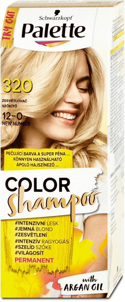 Krāsojošs matu šampūns Schwarzkopf Palette Color, 320 Lightener cena un informācija | Matu krāsas | 220.lv