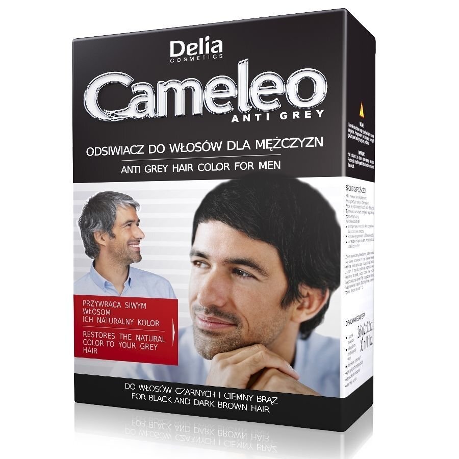 Matu krāsas atjaunojošs līdzeklis vīriešiem Delia Cosmetics Cameleo Anti Grey цена и информация | Matu krāsas | 220.lv