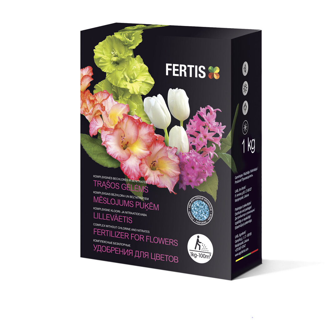 Fertis komplekss mēslojums ziediem, bez hlora un nitrātiem, 1 kg цена и информация | Beramie mēslošanas līdzekļi | 220.lv