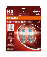 Auto spuldzes Osram Night Breaker Laser (Next Generation) H3, 2 gab. cena un informācija | Auto spuldzes | 220.lv