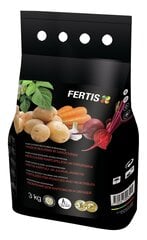 Fertis kompleksais mēslojums kartupeļiem un dārzeņiem, bez hlora un nitrātiem, 3 kg cena un informācija | FERTIS Dārza preces | 220.lv