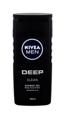 Dušas želeja Nivea Men Deep vīriešiem 250 ml cena un informācija | Nivea Smaržas, kosmētika | 220.lv