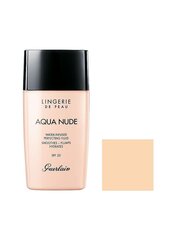 Жидкая тональная основа Guerlain Lingerie de Peau Aqua Nude Perfecteur SPF 20 30 мл, 01N Very Light цена и информация | Пудры, базы под макияж | 220.lv