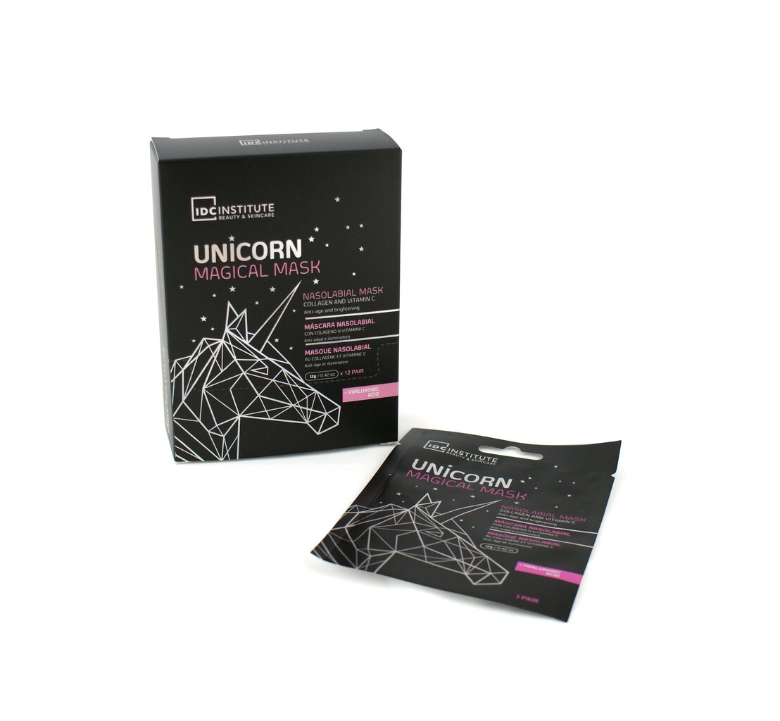 Maska deguna zonai ar kolagēnu un C vitamīnu IDC Institute Unicorn Magical Nasolabial Mask cena un informācija | Sejas maskas, acu maskas | 220.lv