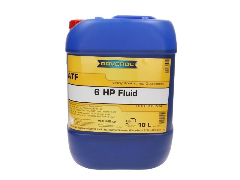 Transmisijas eļļa RAVENOL ATF 6HP FLUID 10L BMW cena un informācija | Eļļas citām autodaļām | 220.lv