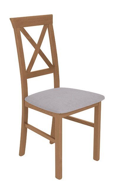 2 krēslu komplekts Alla 3, brūns/pelēks cena un informācija | Virtuves un ēdamistabas krēsli | 220.lv