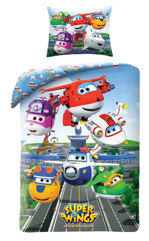 Bērnu gultas veļas komplekts Super Wings Bedding, 2 daļas cena un informācija | Bērnu gultas veļa | 220.lv