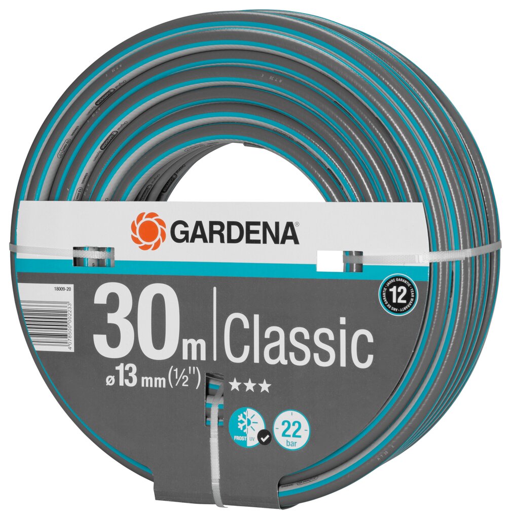 Gardena Classic laistīšanas šļūtene, 30m 13mm 1/2" цена и информация | Laistīšanas sistēmas | 220.lv