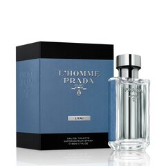 Prada L´Homme L´Eau EDT для мужчин 50 мл цена и информация | Prada Духи, косметика | 220.lv