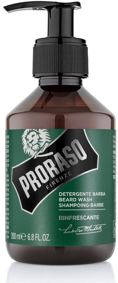 Bārdas šampūns Proraso Refreshing, 200 ml cena un informācija | Skūšanās piederumi, kosmētika | 220.lv