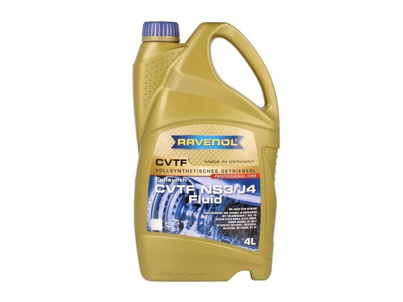 Transmisijas eļļa RAVENOL ATF Fluid CVTF NS-3/J4 Fluid Mitsubishi/Nissan/Renault eļļa variatoriem 4L cena un informācija | Eļļas citām autodaļām | 220.lv