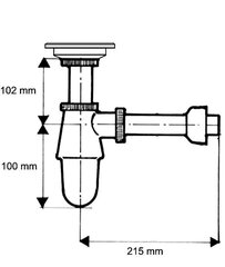 Misiņa hromēts sifons ar galvu McAlpine MC200255CB, 32 mm цена и информация | McAlpine Сантехника, ремонт, вентиляция | 220.lv