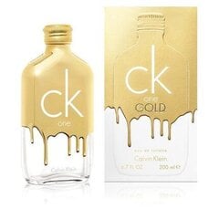 Tualetes ūdens Calvin Klein CK One Gold EDT sievietēm/vīriešiem 200 ml cena un informācija | Sieviešu smaržas | 220.lv