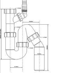 Sifons bez galvas ar atzaru McAlpine MCHC8 , 50 mm цена и информация | McAlpine Сантехника, ремонт, вентиляция | 220.lv