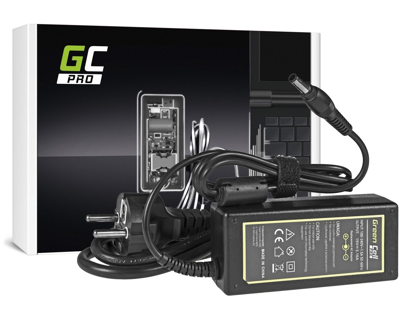 Green Cell 19V, 3.16A, 60W cena un informācija | Lādētāji portatīvajiem datoriem | 220.lv