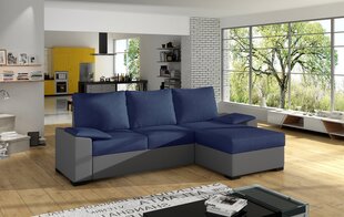 Universāls stūra dīvāns Lusso, gaiši zils/pelēks cena un informācija | Stūra dīvāni | 220.lv