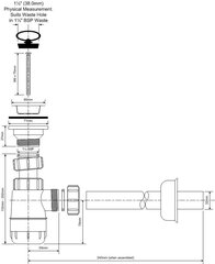 Sifons izlietnei ar galvu McAlpine MCHC1L, 32 mm цена и информация | McAlpine Сантехника, ремонт, вентиляция | 220.lv