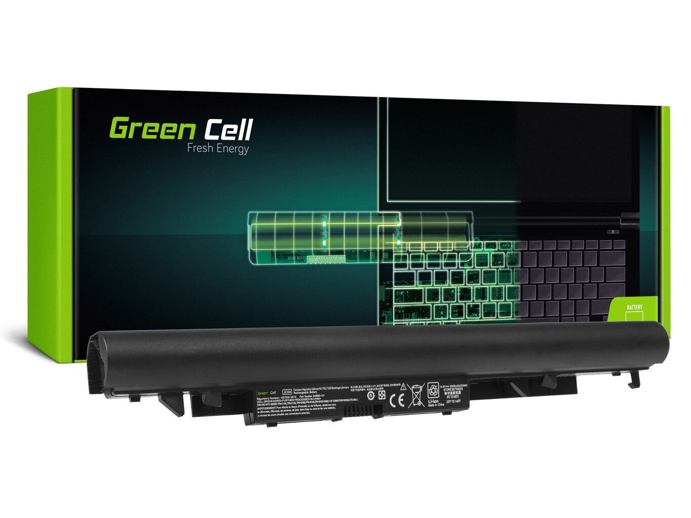 Green Cell Laptop Battery JC04 HP 240 G6 245 G6 250 G6 255 G6, HP 14-BS 14-BW 15-BS 15-BW 17-AK 17-BS цена и информация | Akumulatori portatīvajiem datoriem | 220.lv