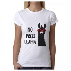 Sieviešu T-krekls "No prob-llama" cena un informācija |  Oriģināli T-krekli | 220.lv